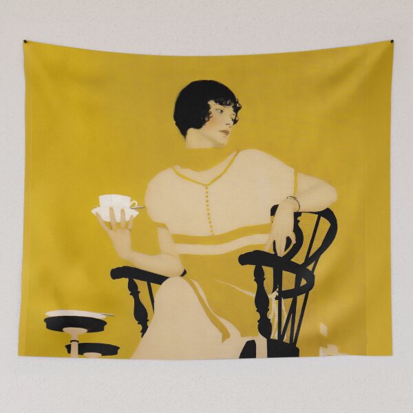 Item preview, Coles Phillips ‘Fadeaway Girl’ Dinnerware Ad “A Cup Of Tea” designed and sold by PatricianneK.