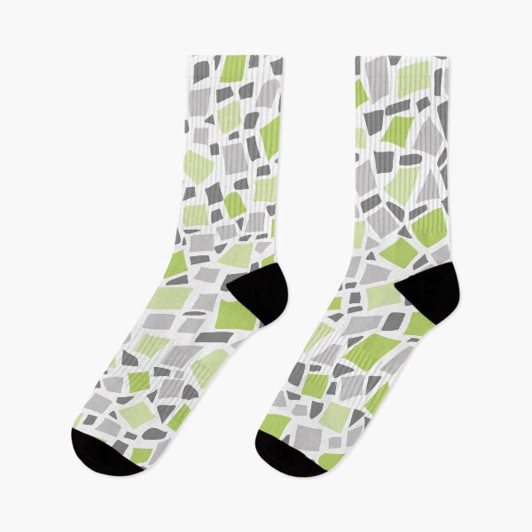 Item preview, Broken Tiles Mosaic Pattern Grass Green Color Background GC-120-4 designed and sold by GraphicCharms.