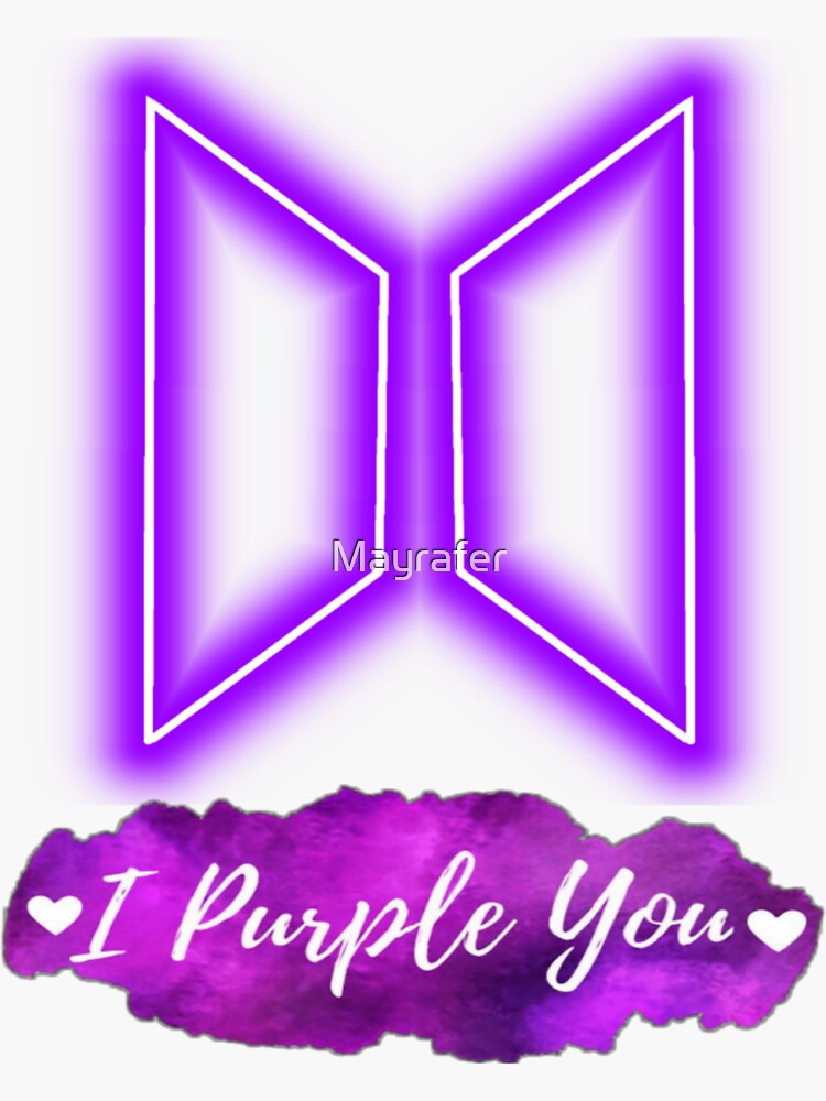 "Bts I purple you bts army " Sticker for Sale by Mayrafer | Redbubble