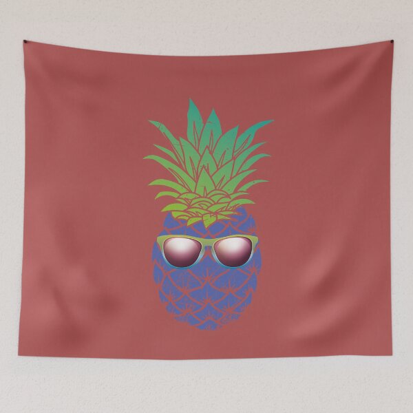 Item preview, PİNEAPPLE İN BLUE AND  GREEN WİTH SUNGLASSES , BEST GİFT FOR SUMMER FRUİT  designed and sold by rashadat.