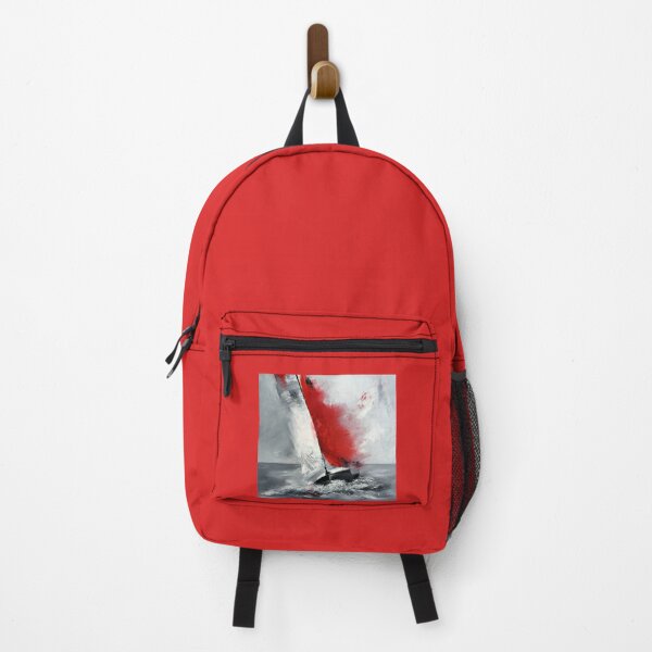 Item preview, Red sail boat designed and sold by Lydie Allaire Allaire.