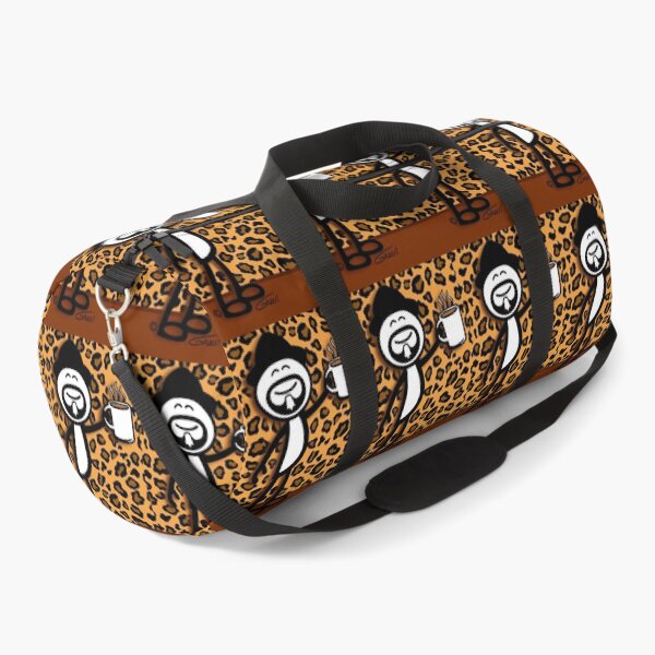 Item preview, GG Coffee Guy Stick Figure Leopard Print designed and sold by GDGCreations.