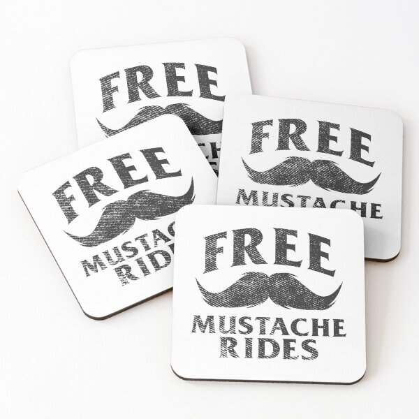 Item preview, Free Mustache Rides Funny Facial Hair Humor Gift designed and sold by haselshirt.