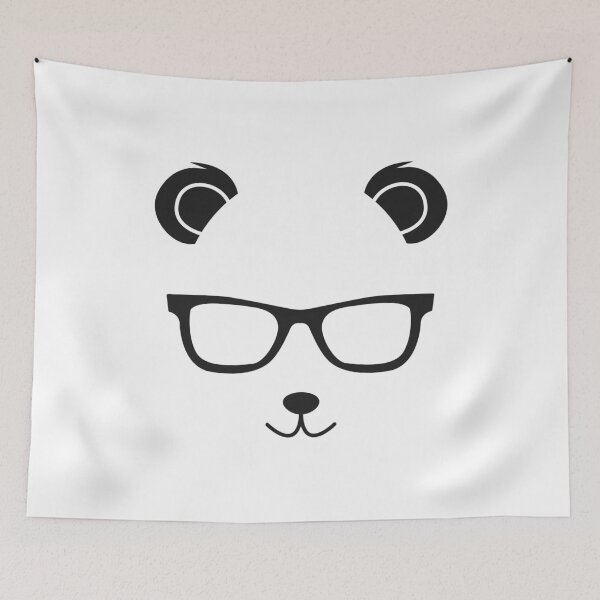 Item preview, Cute Little Bear Panda Nerd With Glasses Gift designed and sold by haselshirt.