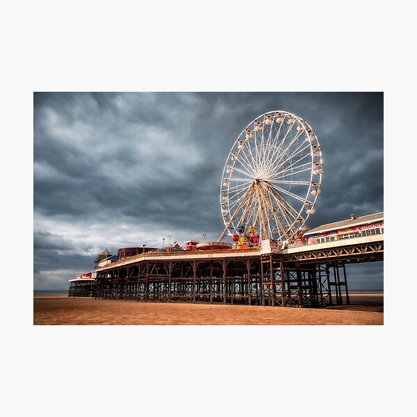 Blackpool Pier and Ferris Wheel Photographic Print
