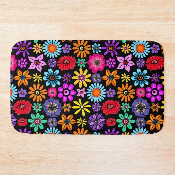 Item preview, Psychedelic summer flowers pattern designed and sold by Carrie_Anne_Designs.
