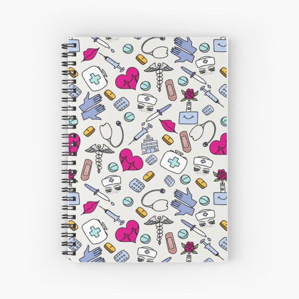 Cuaderno de espiral «Patrón de la enfermera» de okpinsArtDesign | Redbubble