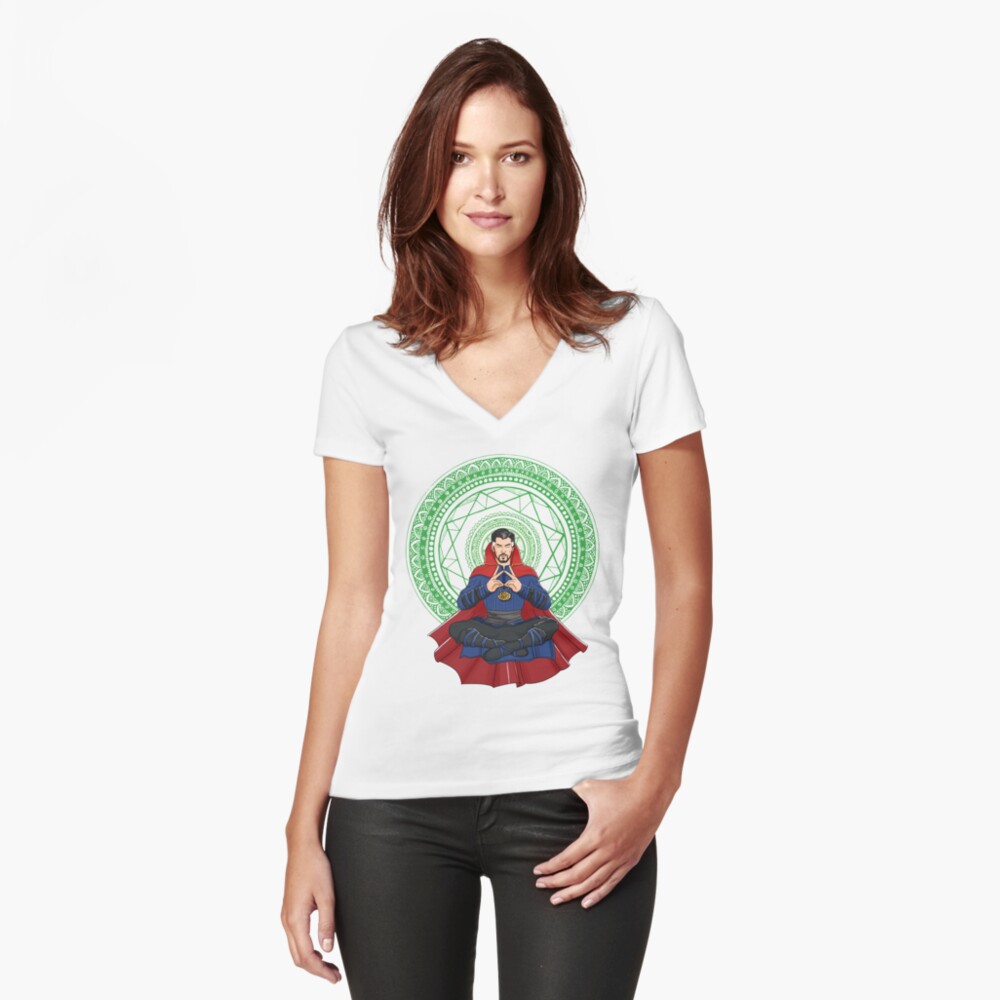 Item preview, Fitted V-Neck T-Shirt designed and sold by Mirakipulart.