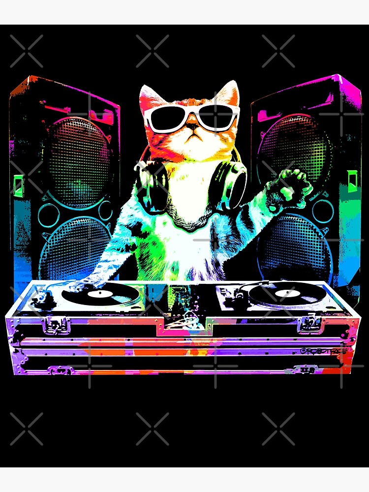 Disover HOUSE CAT (New DJ Kitty) Premium Matte Vertical Poster