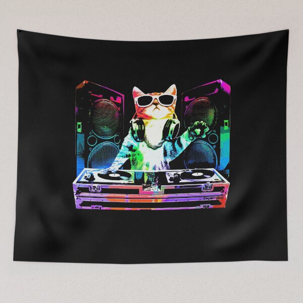 Item preview, HOUSE CAT (New DJ Kitty) designed and sold by ROBOTFACE T-Shirts.