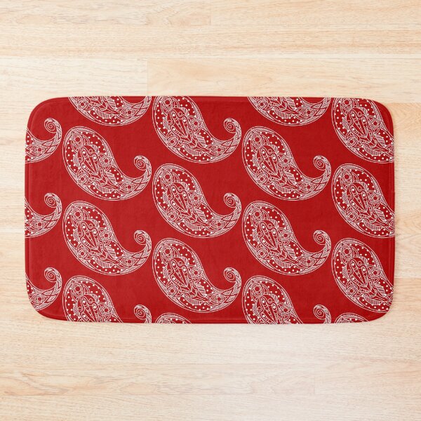 Item preview, Spotted Paisley Pattern White on Red designed and sold by brittlouise.