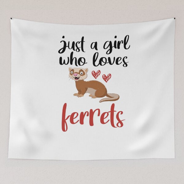 Item preview, just a girl who loves ferrets ,Ferret Lover,Gift Animal Lover  designed and sold by Noussairox.