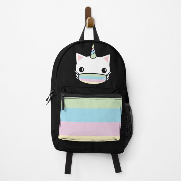 Item preview, rainbow face mask cat designed and sold by Laura Nagel.