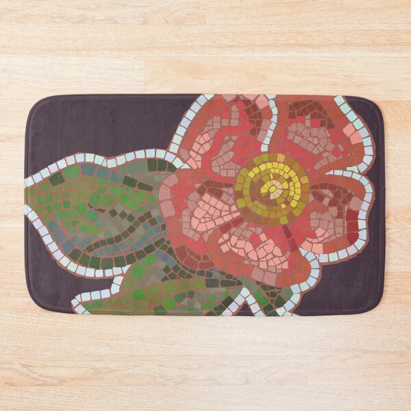 Item preview, Vintage Flower In Roman Mosaic Art Style designed and sold by okpinsArtDesign.