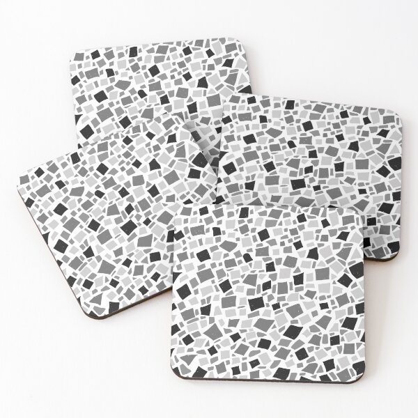 Item preview, Broken Tiles Mosaic Pattern Black and White Color Background GC-120-9 designed and sold by GraphicCharms.