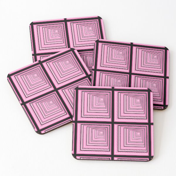 Item preview, Pink and black square tunnel with black and pink shaded lines and an end in sight  designed and sold by AnnaBBS.
