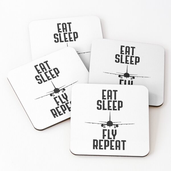 Item preview, Eat Sleep Fly Repeat Pilot Aviation Gift  designed and sold by haselshirt.