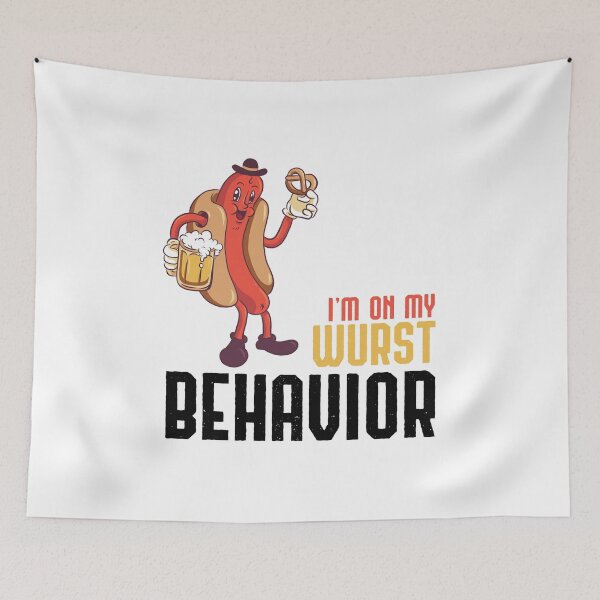 Item preview, Oktoberfest Wurst Behavior Beer Drinking Gift designed and sold by haselshirt.
