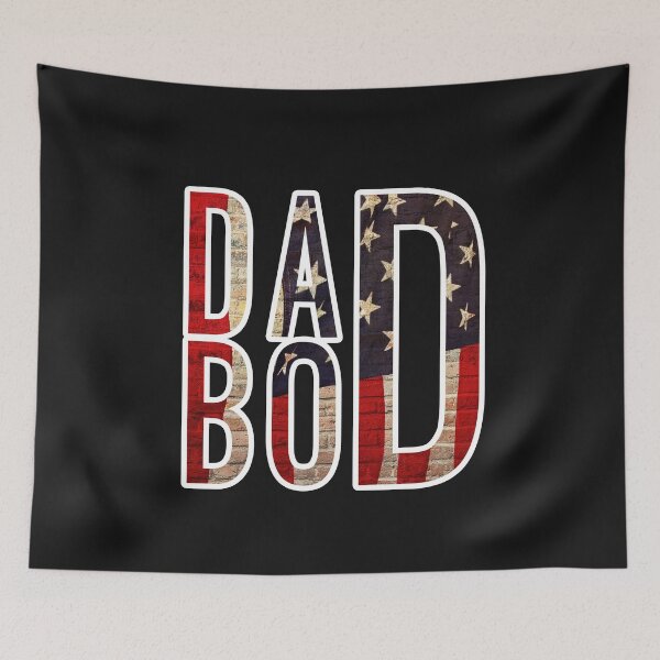 Item preview, American Dad Bod America AF USA Flag fathers day designed and sold by MedKac.