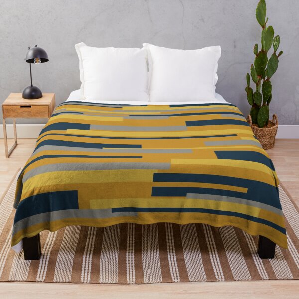Item preview, Wright - Geometric Mid Century Modern Abstract Pattern in Dark Mustard, Light Mustard, Grey, and Navy Blue designed and sold by kierkegaard.