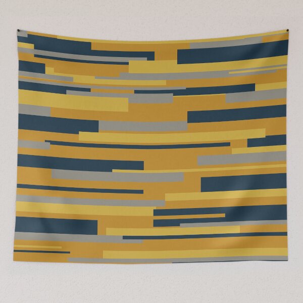 Item preview, Wright - Geometric Mid Century Modern Abstract Pattern in Dark Mustard, Light Mustard, Grey, and Navy Blue designed and sold by kierkegaard.
