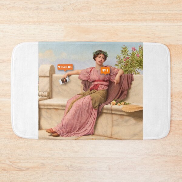 Item preview, Insta Sad Social Media Sadness funny classic painting Tranquillity John William Godward designed and sold by MindChirp.