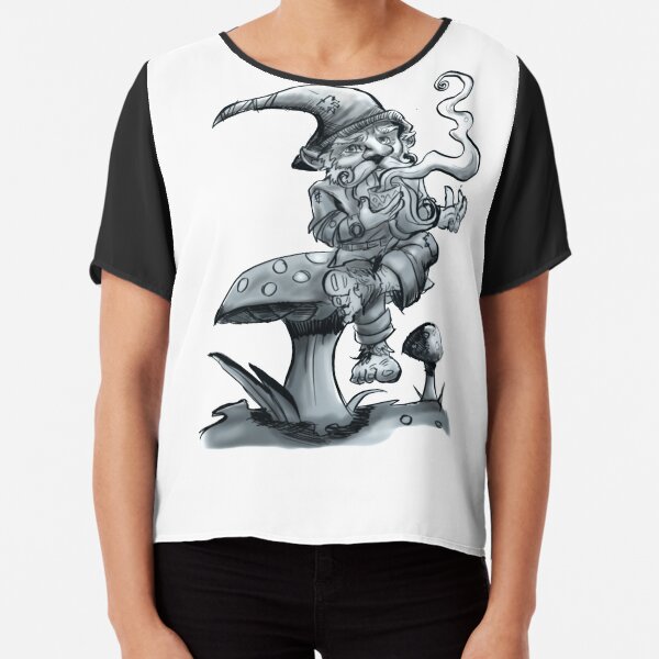 Mushroom Gnome Chiffon Top