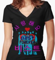 ㋡♥♫Love B2ST Forever Splendiferous Clothes & Stickers♪♥㋡ Women's Fitted V-Neck T-Shirt