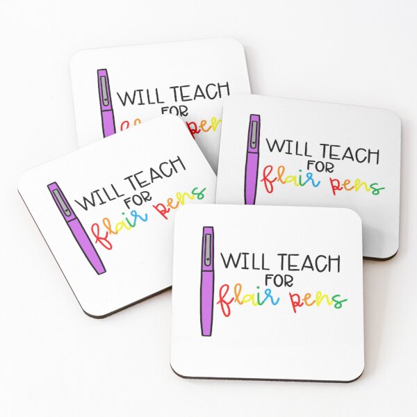 Item preview, Will Teach for Flair Pens rainbow digital print  designed and sold by Direction  by Design.