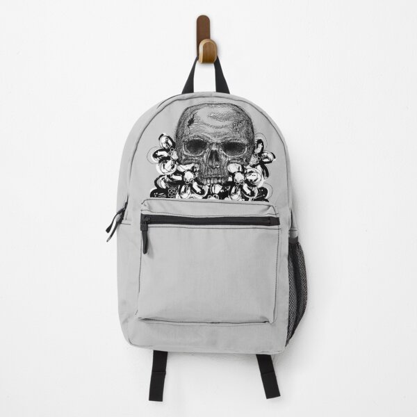 Item preview, Monochrome floral skull | Ink designed and sold by DarinaDrawing.