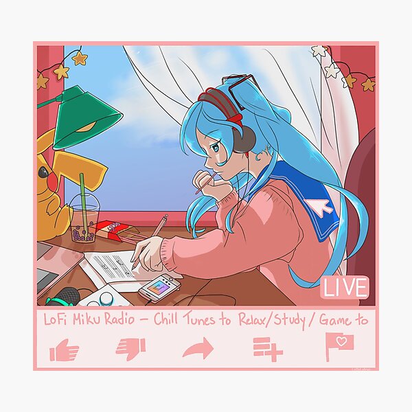 LoFi Miku Radio - Chill Tunes to Chill to (I haven't slept yet Ed.) Photographic Print