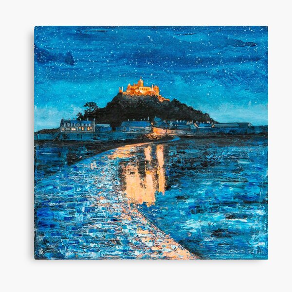 Evening at St Michael's Mount, Cornwall Art Canvas Print