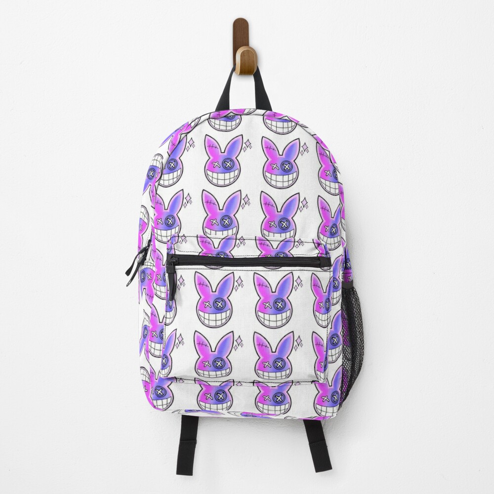 1.0 Black emo goth bunny backpack