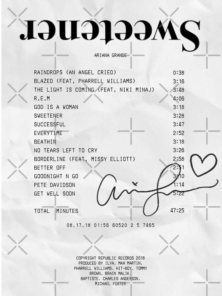aesthetic album receipts