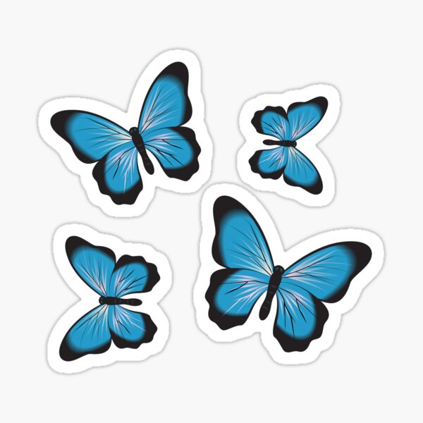 Cute butterfly light blue\