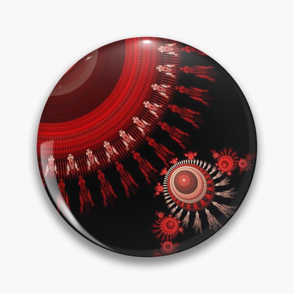 Item preview, Julian Wheel - Bold Red and black fractal disc designed and sold by Pam Blackstone.