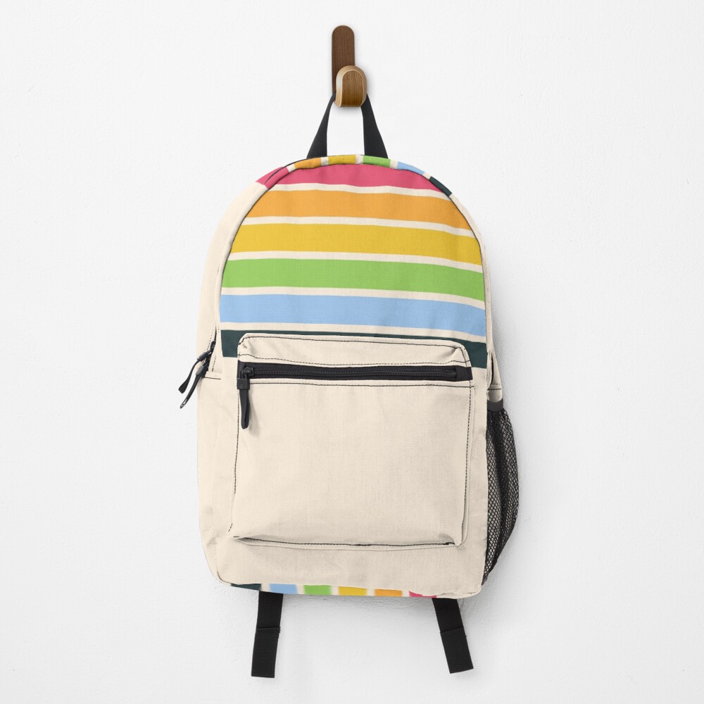 Tarama - Classic 70s Style Retro Stripes Backpack