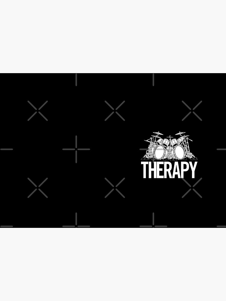 Drummers Therapy Drum Set Cartoon Illustration by hobrath