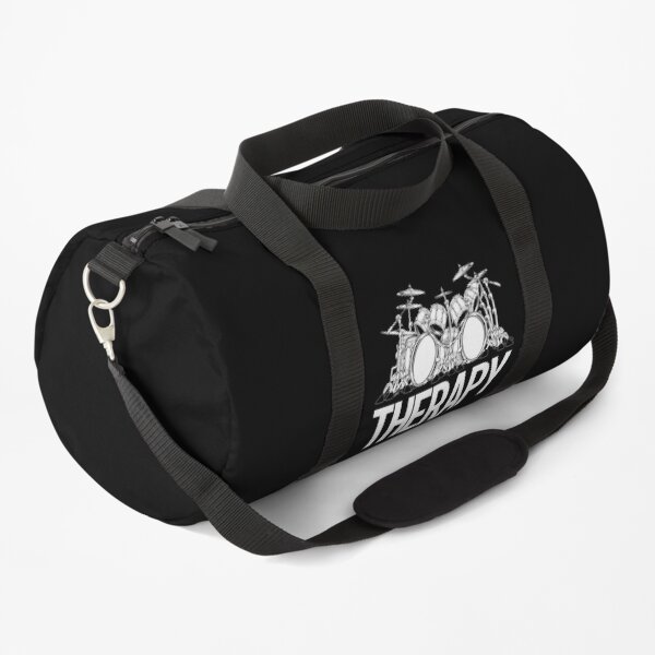 Drummers Therapy Drum Set Cartoon Illustration Duffle Bag