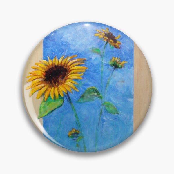 Yay Sunflowers! (square) Pin