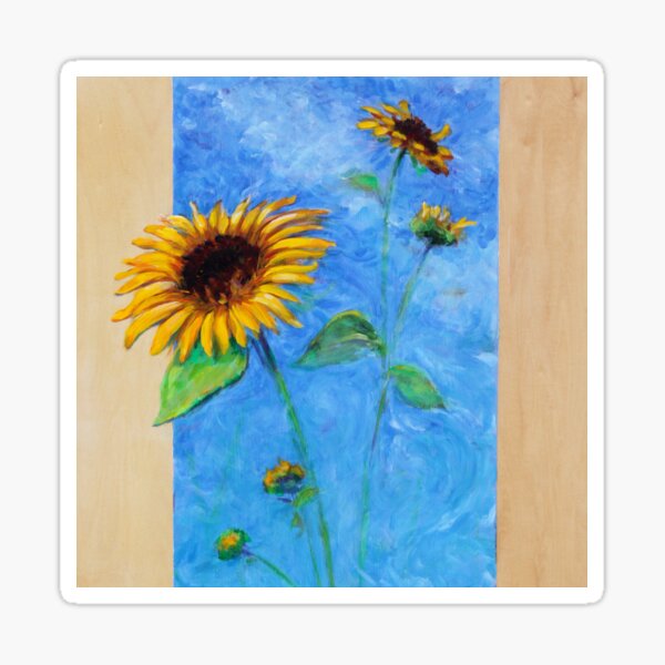 Yay Sunflowers! (square) Sticker