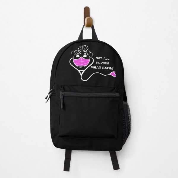 Item preview, Not all heroes wear capes Pink curly hair nurse or doctor designed and sold by Cute Designs Shop.