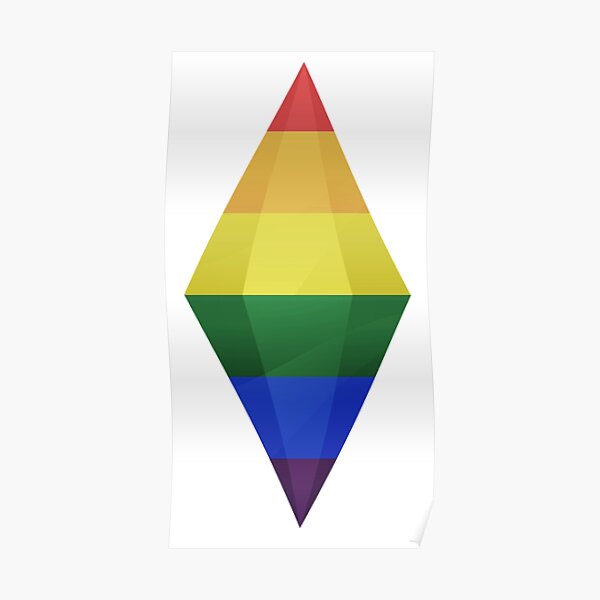 Gay Pride Plumbob Poster By Brielleanne Redbubble