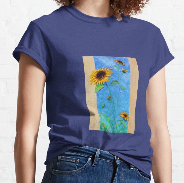 Yay Sunflowers! (tall rectangle) Classic T-Shirt