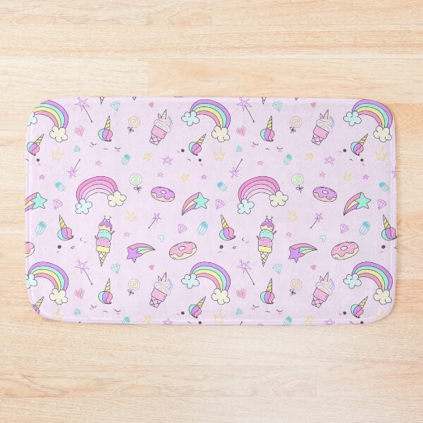 Item preview, unicorn ice cream rainbow donut pastel background designed and sold by TheSimpleMan.