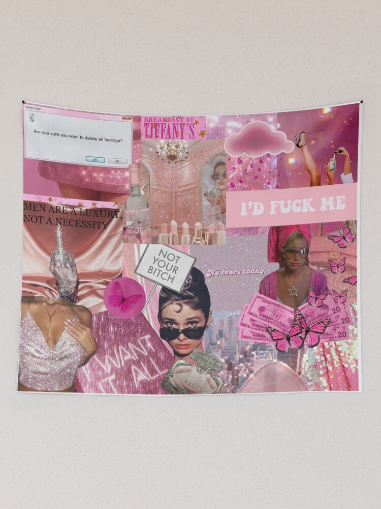 HOT PINK Girl Aesthetic Collage  Poster for Sale by reannyn