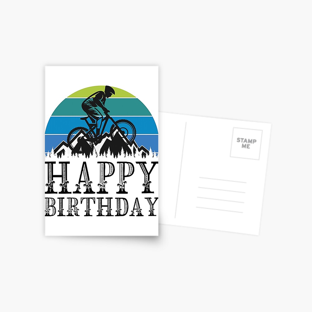 Carte De Vœux Velo Joyeux Anniversaire Par Thinkbicycle Redbubble