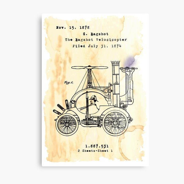 Aperçu de l'œuvre Le Velocicopter Bagshot créée et vendue par Peter Gilmore.