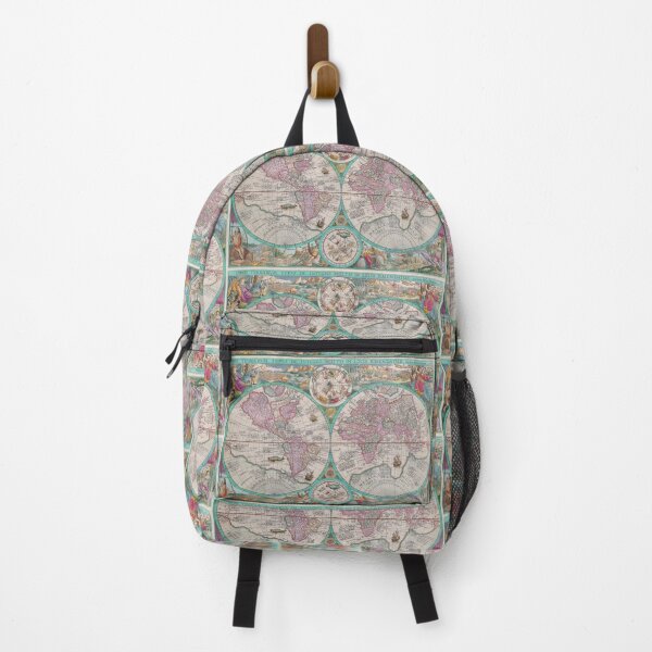 Item preview, Vintage Historical Worldmap redesigned with pastel colors designed and sold by samasa66.