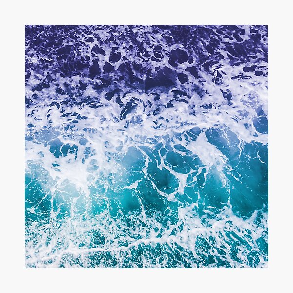 Blue Ocean Waves Photographic Print
